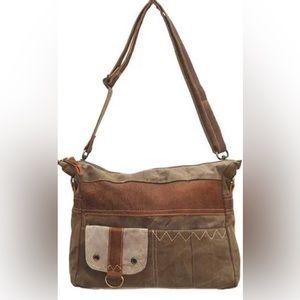 Myra Bag- NWOT. Women’s Perfect Up cycled Canvas Shoulder Bag